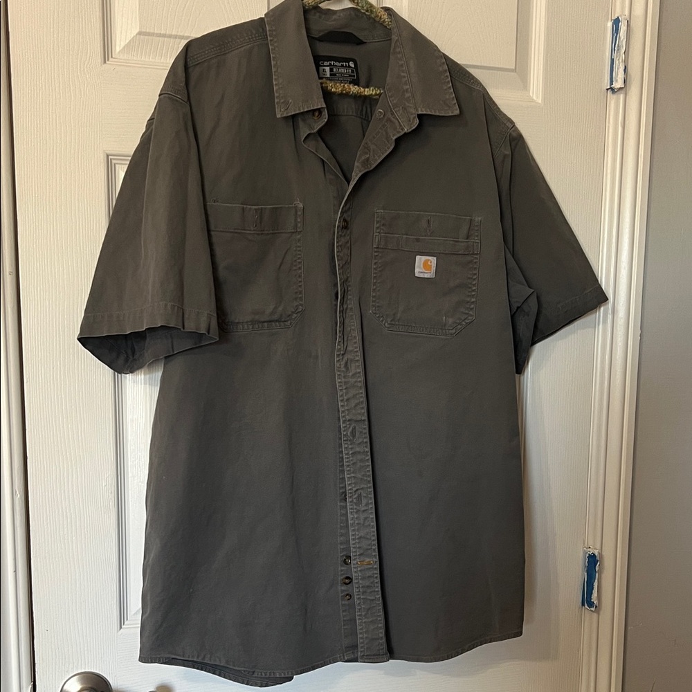 Carhartt Charcoal Button-Up Shirt work
